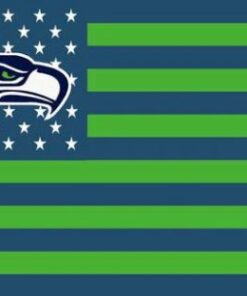Seattle Seahawks Star and Stripes US Flag 3X5 Ft Polyester Banner USA 90x150cm