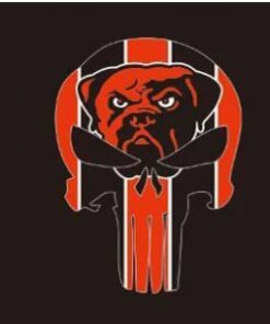 Cleveland Browns Skull Flag 3X5 Ft Polyester Banner USA 90x150cm