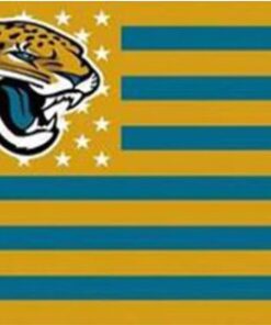 Jacksonville Jaguars Star and Stripes Flag 3X5 Ft Polyester Banner USA 90x150cm