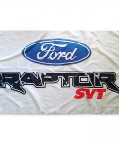Ford RAPTOR SVT White Flag 3X5 Ft Polyester Banner USA 90x150cm