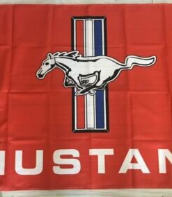 Ford Mustang Red Flag 3X5 Ft Polyester Banner USA 90x150cm