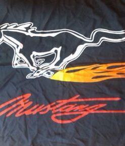 Ford Mustang Black Red Flag 3X5 Ft Polyester Banner USA 90x150cm