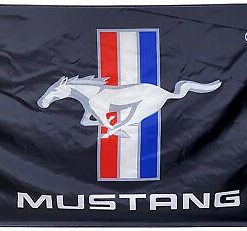 Ford Mustang Black Sport Flag 3X5 Ft Polyester Banner USA 90x150cm