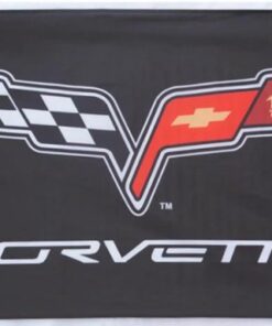Chevrolet Corvette Black Red Flag 3X5 Ft Polyester Banner USA 90x150cm