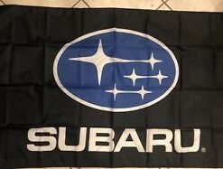 Subaru Black Car Flag 3X5 Ft Polyester Banner USA 90x150cm