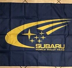Subaru WRX Racing Black White Flag 3X5 Ft Polyester Banner USA 90x150cm