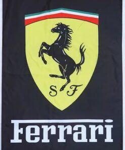 Ferrari Flag Black Vertical 3X5 Ft Polyester Banner USA 90x150cm