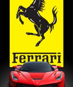 Ferrari Flag Car Vertical 3X5 Ft Polyester Banner USA 90x150cm