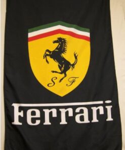Ferrari Black Car Flag 3X5 Ft Polyester Banner USA 90x150cm