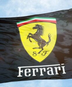 Ferrari Black Car Racing Flag 3X5 Ft Polyester Banner USA 90x150cm