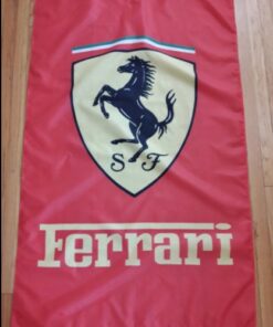Ferrari Flag Garage Man Cave Racing Red 3X5 Ft Polyester Banner USA 90x150cm