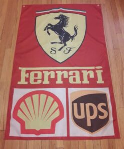 Ferrari Flag Racing Shell UPS 3X5 Ft Polyester Banner USA 90x150cm