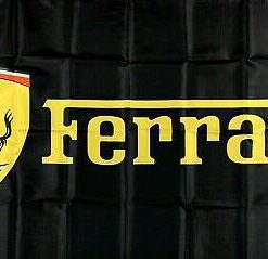 Ferrari Flag Racing Black 3X5 Ft Polyester Banner USA 90x150cm