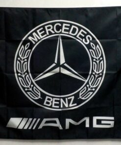 Mercedes Benz Flag AMG Black 3X5 Ft Polyester Banner USA 90x150cm
