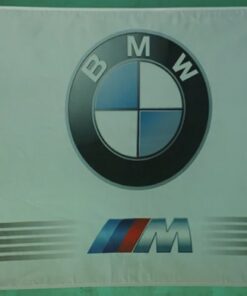BMW M White Flag 3X5 Ft Polyester Banner USA 90x150cm