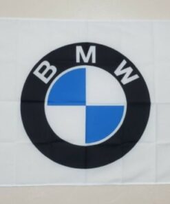 BMW M Series Car Racing White Flag 3X5 Ft Polyester Banner USA 90x150cm