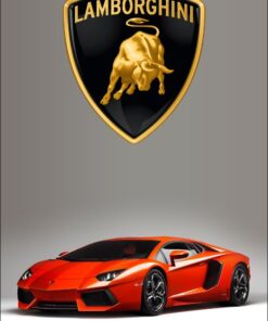 Lamborghini Car Racing Flag Vertical 3X5 Ft Polyester Banner USA 90x150cm