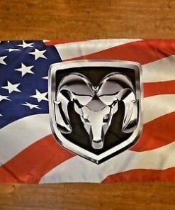 Dodge Challenger SRT American Flag 3X5 Ft Polyester Banner USA 90x150cm