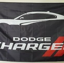 Dodge Charger Flag Black 3X5 Ft Polyester Banner USA 90x150cm
