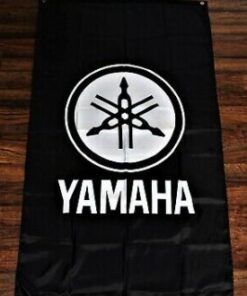 Yamaha Racing Black Flag Vertical 3X5 Ft Polyester Banner USA 90x150cm