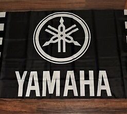 Yamaha Flag Black 3X5 Ft Polyester Banner USA 90x150cm