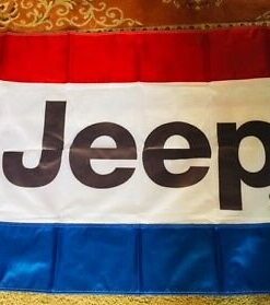 Jeep Flag Blue Red White 3X5 Ft Polyester Banner USA 90x150cm