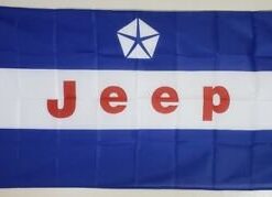 Jeep White And Blue Flag 3X5 Ft Polyester Banner USA 90x150cm