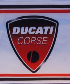 Ducati White Corse Flag 3X5 Ft Polyester Banner USA 90x150cm