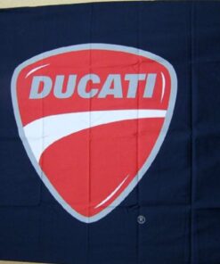 Ducati Black Logo Flag 3X5 Ft Polyester Banner USA 90x150cm