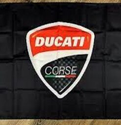 Ducati Black Flag 3X5 Ft Polyester Banner USA 90x150cm