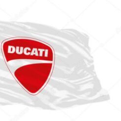 Ducati White Flag 3X5 Ft Polyester Banner USA 90x150cm