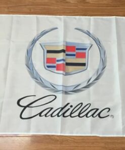 Cadillac Flag White 3X5 Ft Polyester Banner USA 90x150cm