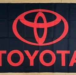 Toyota Car Racing Flag Black 3X5 Ft Polyester Banner USA 90x150cm