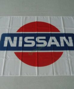Nissan Car Flag White Red 3X5 Ft Polyester Banner USA 90x150cm