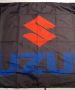 Suzuki Racing Flag Black 3X5 Ft Polyester Banner USA 90x150cm