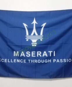 Maserati Racing Flag Blue 3X5 Ft Polyester Banner USA 90x150cm