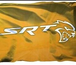 Dodge Challenger SRT Hellcat Flag Yellow 3X5 Ft Polyester Banner USA 90x150cm