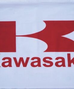 Kawasaki Flag White 3X5 Ft Polyester Banner USA 90x150cm
