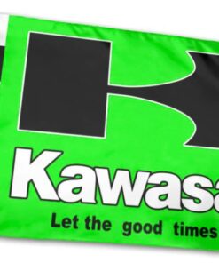 Kawasaki Racing Flag Green 3X5 Ft Polyester Banner USA 90x150cm