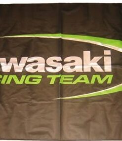 Kawasaki Racing Flag Black 3X5 Ft Polyester Banner USA 90x150cm