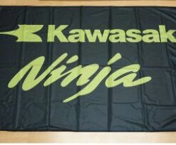 Kawasaki Ninja Flag Black 3X5 Ft Polyester Banner USA 90x150cm