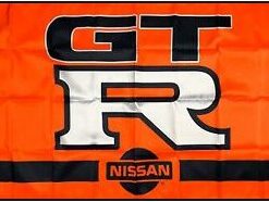 Nissan GTR Flag Orange 3X5 Ft Polyester Banner USA 90x150cm
