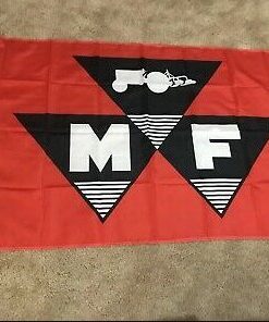 Massey Ferguson White Red Flag 3X5 Ft Polyester Banner USA 90x150cm