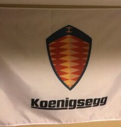 Koenigsegg White Flag 3X5 Ft Polyester Banner USA 90x150cm