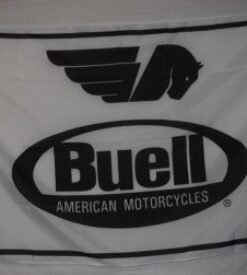 Buell Motorcycles American White Flag 3X5 Ft Polyester Banner USA 90x150cm
