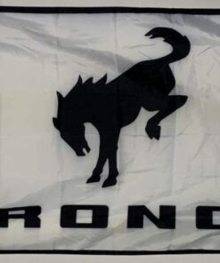Ford Bronco White Flag 3X5 Ft Polyester Banner USA 90x150cm