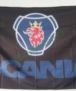 Scania Car Black Flag 3X5 Ft Polyester Banner USA 90x150cm