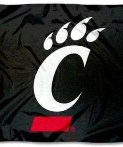 Cincinnati Bearcats Black Flag 3X5ft Banner USA Polyester with 2 Brass Grommets