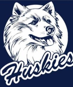 Connecticut Huskies Hand Blue Flag 3X5ft Banner Polyester with 2 Brass Grommets