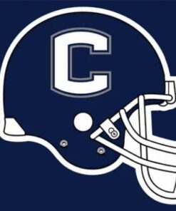 Connecticut Huskies Hand Blue Helmet Flag 3X5ft Banner Polyester with 2 Brass Grommets